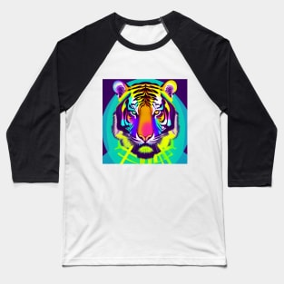 Rainbow Tiger Baseball T-Shirt